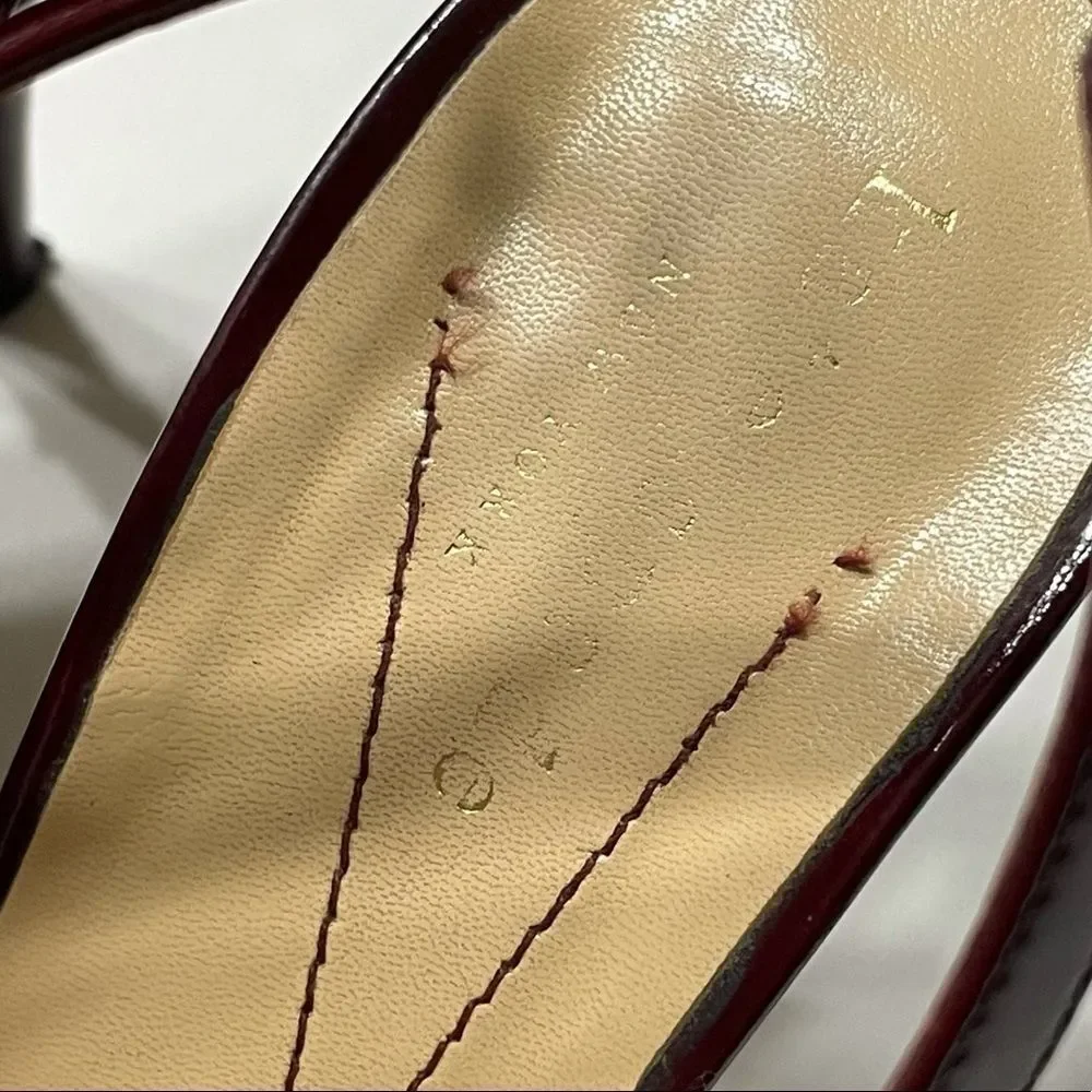 Kate Spade Maroon Patent Leather‎ Slingback Heels